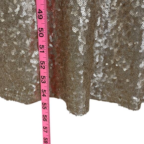 Revelry Gwen Sequin Gown Dress Shimmer Gold Size 10 Bridesmaid Timeless Elegant - Picture 16 of 16